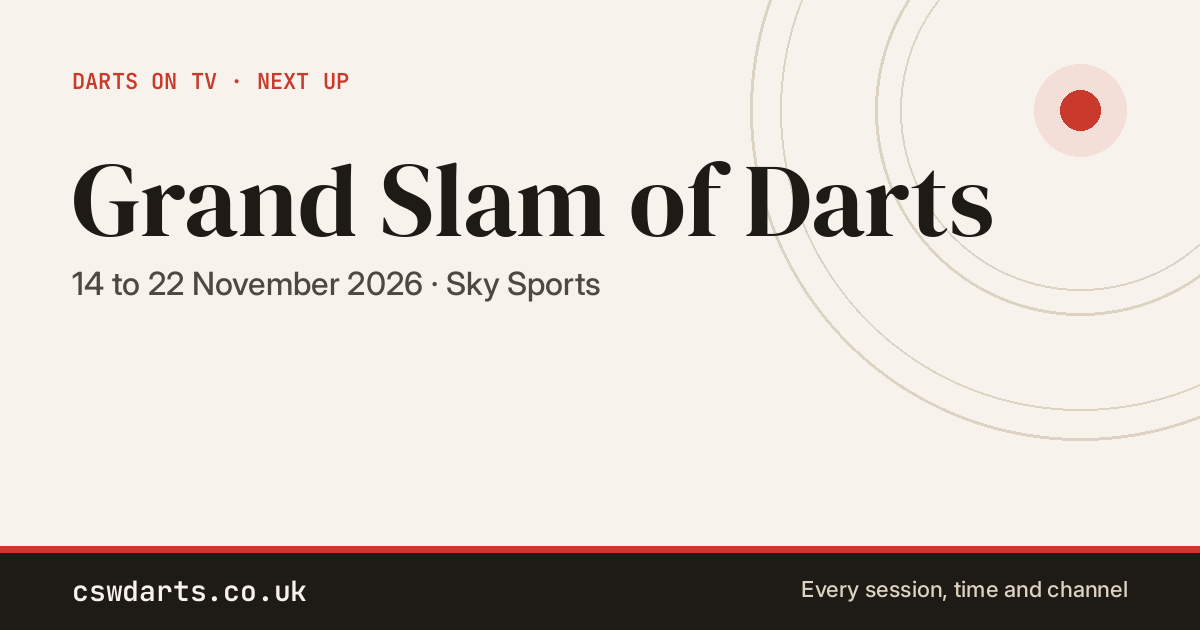 Darts Today: What Is On, Start Times and Results